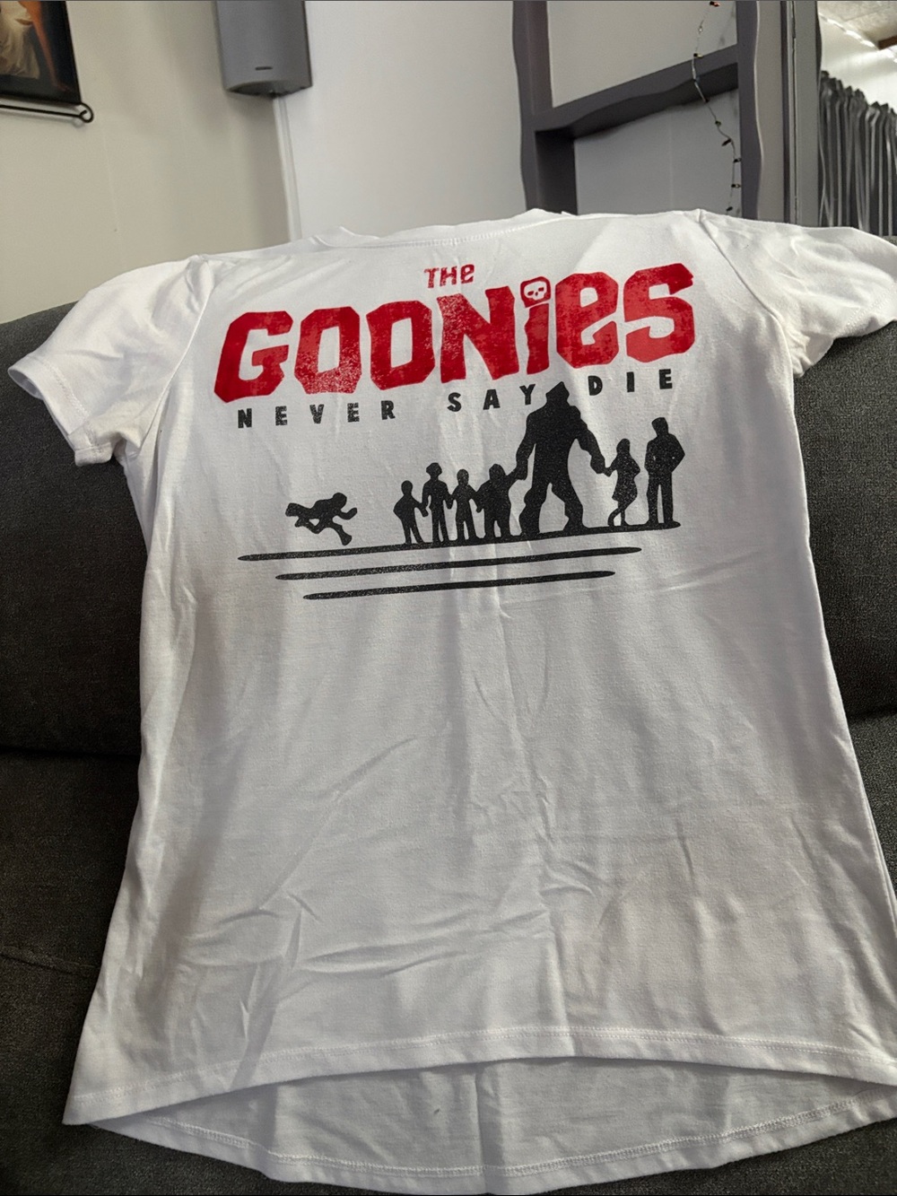 The Goonies 'Never Say Die' Graphic Tee - White / Red